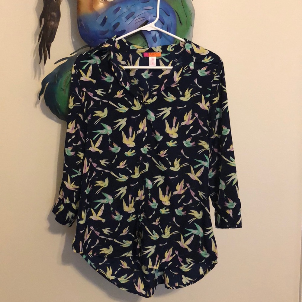 Cute long sleeve button-up blouse.
